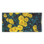 Little Yellow Daisy Print Beach Towel