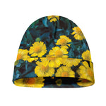 Little Yellow Daisy Print Beanie
