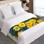 Little Yellow Daisy Print Bed Runner