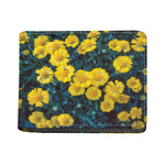 Little Yellow Daisy Print Bifold Wallet