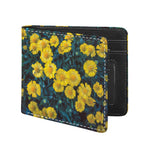 Little Yellow Daisy Print Bifold Wallet