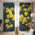 Little Yellow Daisy Print Dimout Pencil Pleat Curtains