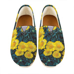 Little Yellow Daisy Print Casual Shoes