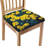 Little Yellow Daisy Print Chair Cushion Cover