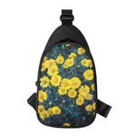 Little Yellow Daisy Print Chest Bag