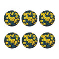 Little Yellow Daisy Print Coaster Set