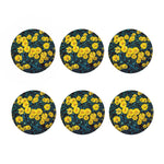 Little Yellow Daisy Print Coaster Set