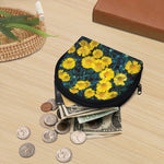 Little Yellow Daisy Print Coin Purse