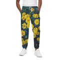 Little Yellow Daisy Print Cotton Sweatpants
