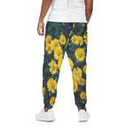 Little Yellow Daisy Print Cotton Pants