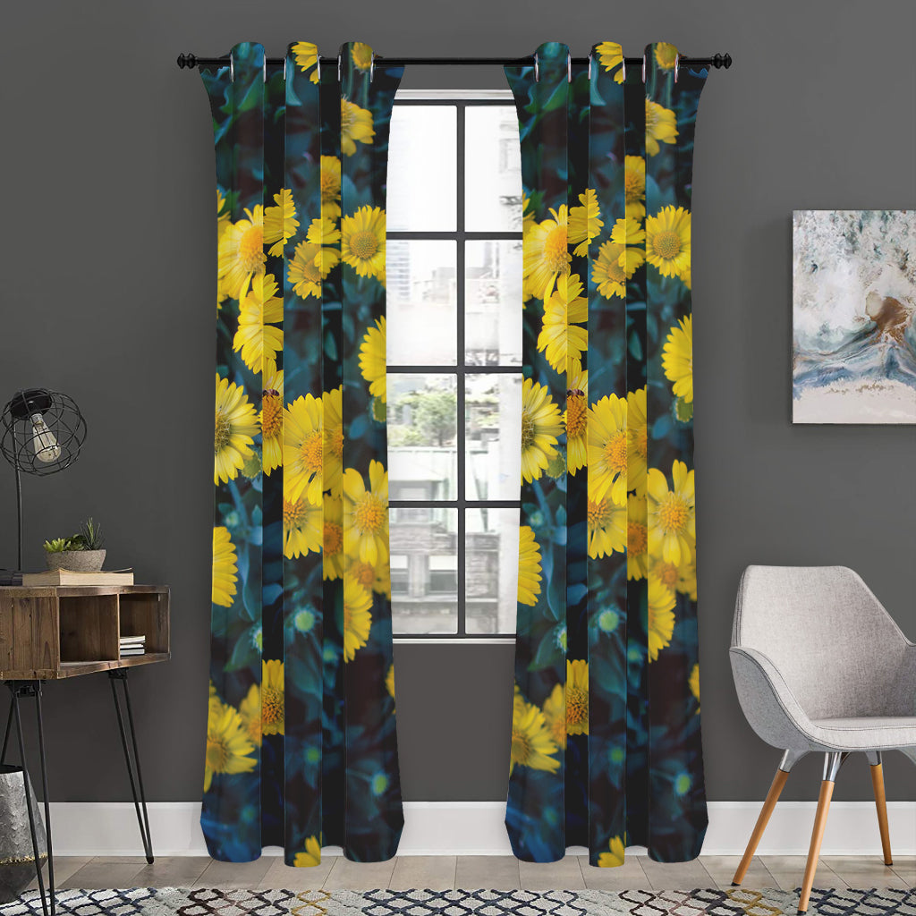 Little Yellow Daisy Print Curtain