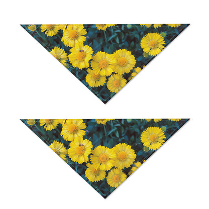 Little Yellow Daisy Print Dog Bandana