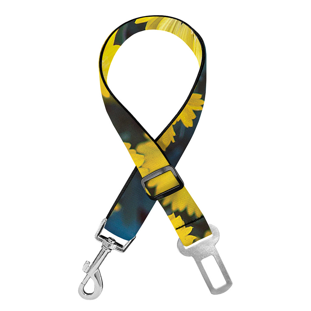 Little Yellow Daisy Print Dog Seat Belt