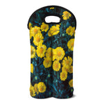 Little Yellow Daisy Print Double Neoprene Wine Tote