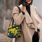 Little Yellow Daisy Print Double Strap Bible Bag