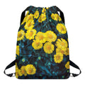 Little Yellow Daisy Print Drawstring Backpack