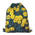 Little Yellow Daisy Print Drawstring Bag