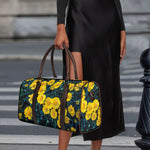 Little Yellow Daisy Print Duffle Bag