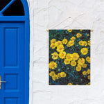 Little Yellow Daisy Print Garden Flag