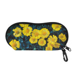 Little Yellow Daisy Print Glasses Case