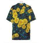 Little Yellow Daisy Print Hawaiian Shirt