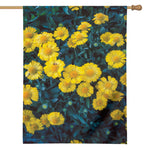 Little Yellow Daisy Print House Flag