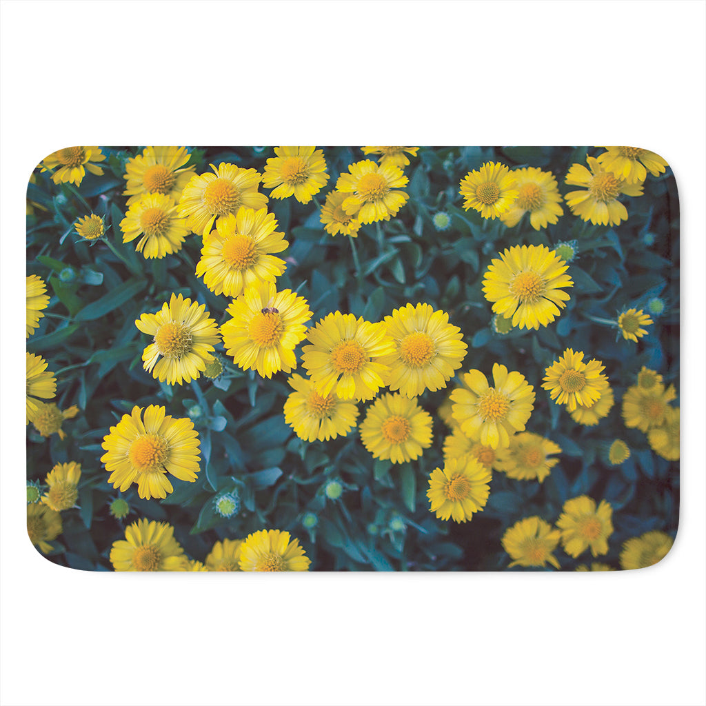 Little Yellow Daisy Print Indoor Door Mat