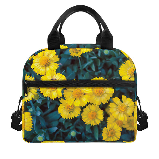 Little Yellow Daisy Print Insulated Lunch Bag
