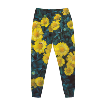 Little Yellow Daisy Print Jogger Pants