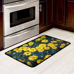 Little Yellow Daisy Print Kitchen Mat