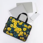 Little Yellow Daisy Print Laptop Sleeve With Handle