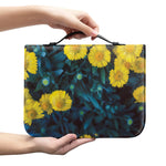 Little Yellow Daisy Print Leather Bible Cover
