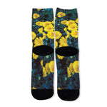 Little Yellow Daisy Print Long Socks