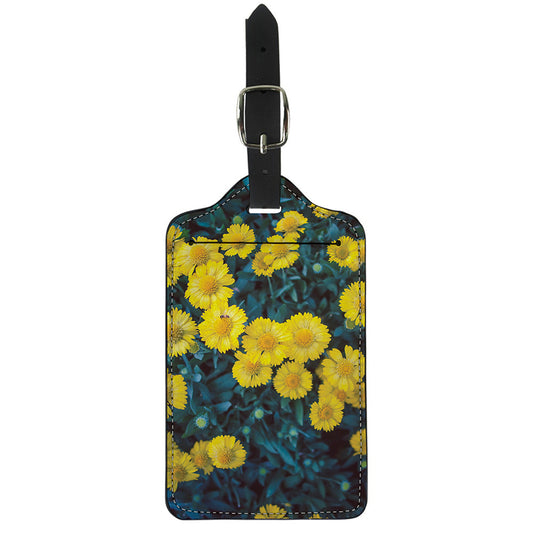 Little Yellow Daisy Print Luggage Tag