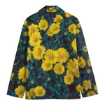Little Yellow Daisy Print Men's Blazer