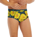Little Yellow Daisy Print Men's Briefs