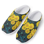 Little Yellow Daisy Print Mesh Casual Shoes