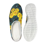 Little Yellow Daisy Print Mesh Casual Shoes