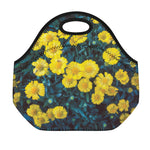 Little Yellow Daisy Print Neoprene Lunch Bag