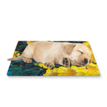 Little Yellow Daisy Print Pet Cooling Mat Cover