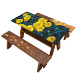 Little Yellow Daisy Print Picnic Table Cover