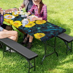 Little Yellow Daisy Print Picnic Table Cover