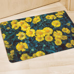Little Yellow Daisy Print Polyester Doormat