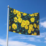 Little Yellow Daisy Print Polyester Flag