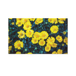 Little Yellow Daisy Print Polyester Flag