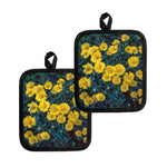 Little Yellow Daisy Print Pot Holders