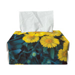 Little Yellow Daisy Print Rectangle Tissue Box Cover