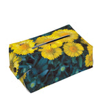 Little Yellow Daisy Print Rectangle Tissue Box Cover