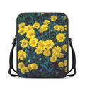 Little Yellow Daisy Print Rectangular Crossbody Bag