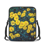 Little Yellow Daisy Print Rectangular Crossbody Bag